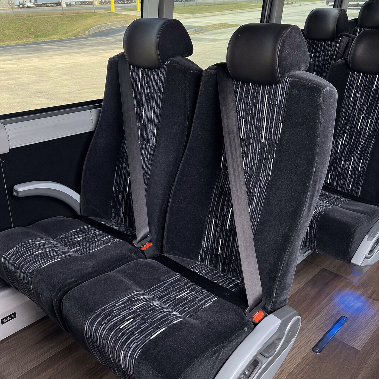 evansville charter bus interior