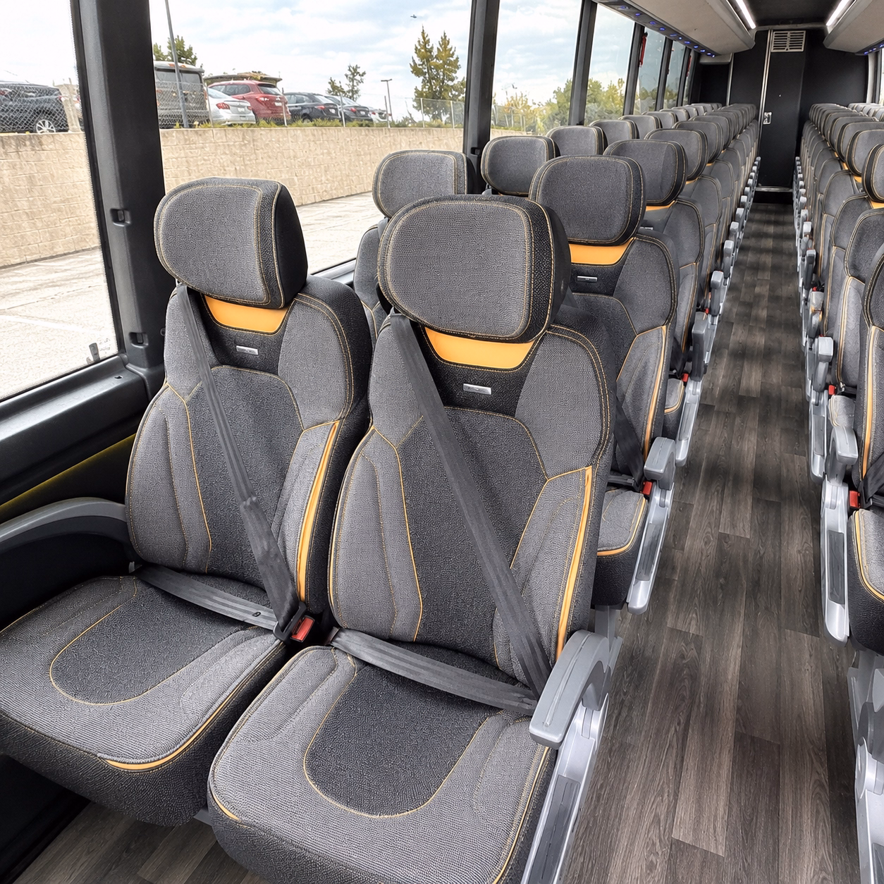 evansville charter bus services interior