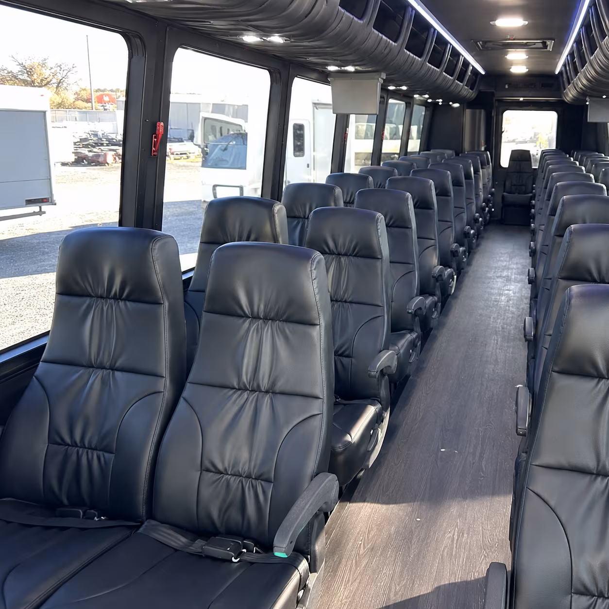 evansville military base transfer and troop movement buses